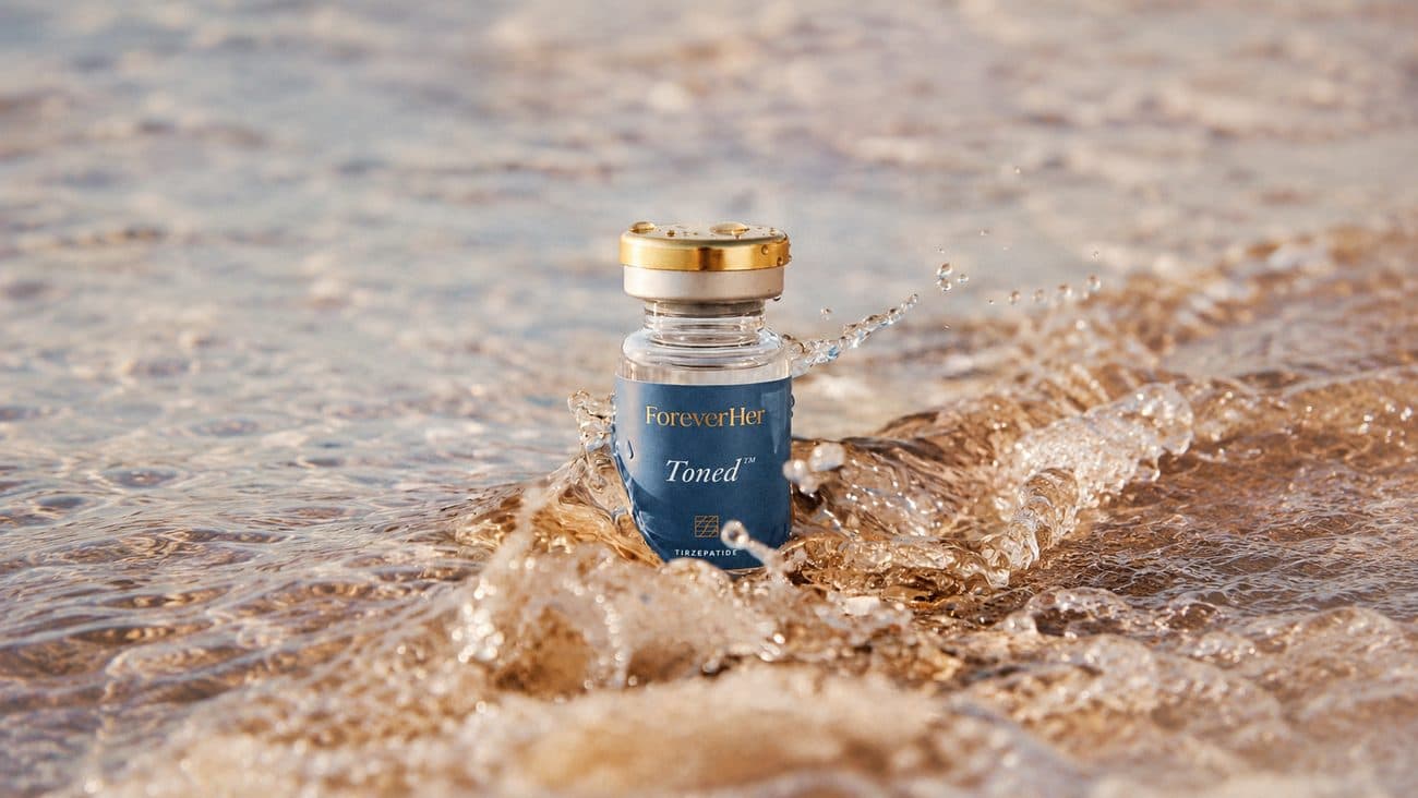 A Toned vial in the surf