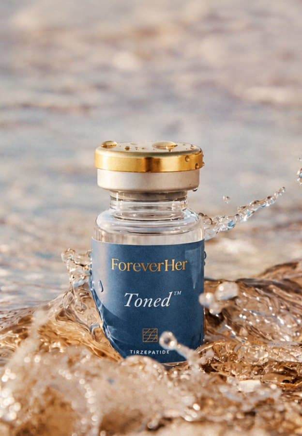 A Toned vial in the surf